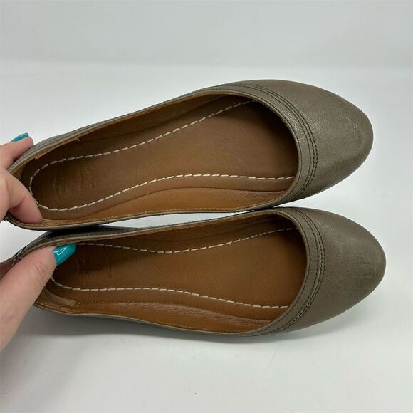 Frye Women's Carson Ballet Flats Taupe Brown Gray Leather Size 5.5 B Casual - Picture 11 of 13